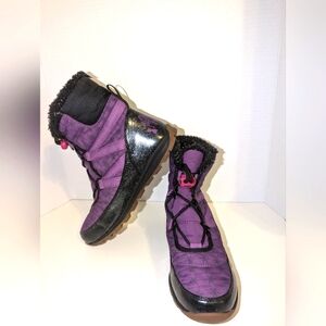 Sorel x Whitney Frozen 2 Purple/Black Waterproof Womens Ankle Boots‎ Size 6